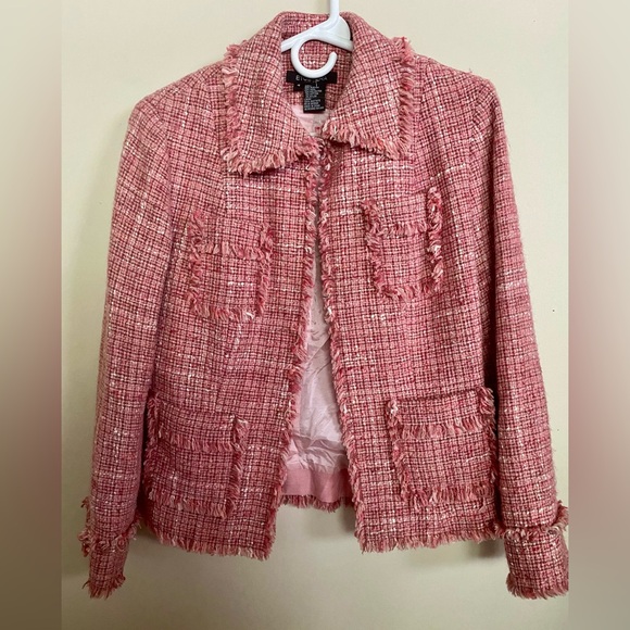 Etcetera Women's VINTAGE DESIGNER Pink Tweed Jacket - Picture 1 of 3
